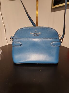 Kate Spade New York Blue Saffiano Crossbody Bag